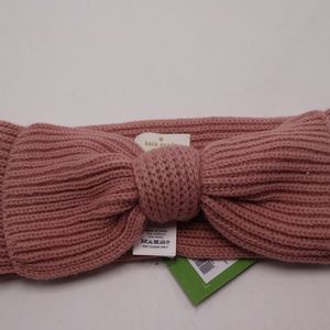 Kate Spade knit bow headband/ear warmer dusty rose
